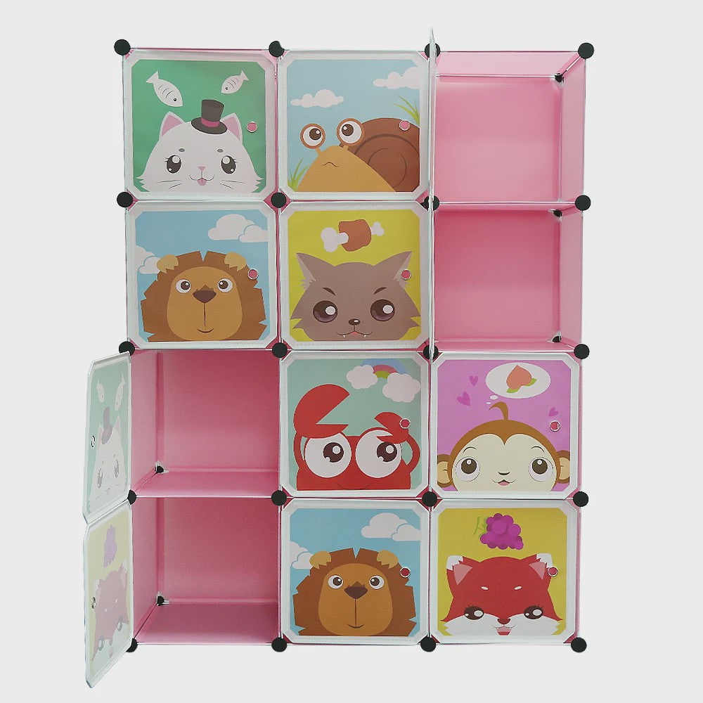 Kinder Kledingkast Uitbreidbaar met Deuren & Hangers - 111x37x147 cm