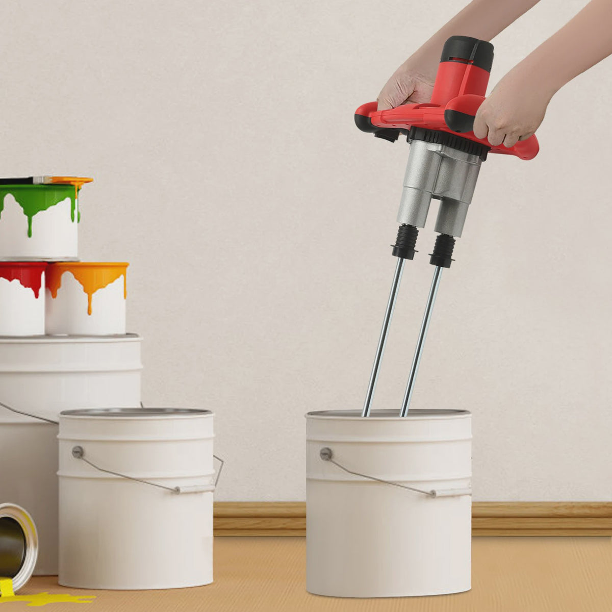 Krachtige 1800W Verf- en Mortelmixer met 2 Snelheden