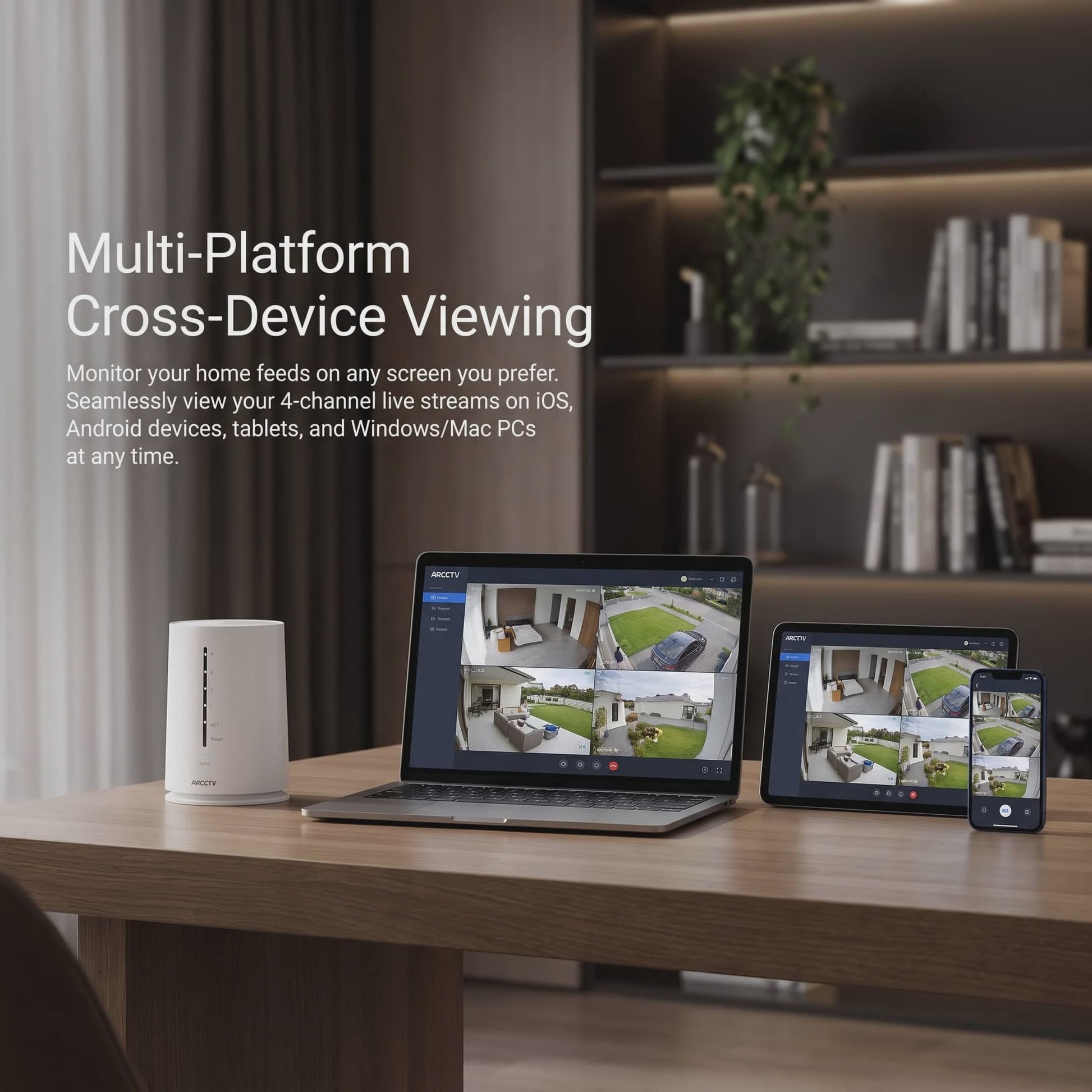 ARCCTV 4MP Solar Wifi Camera Set: Slimme Beveiliging met Mensdetectie & Sirene