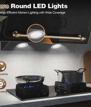 60cm Wandafzuigkap met 400m³/h, A+++ Energie, LED, Dubbel Filtersysteem en Retro Design