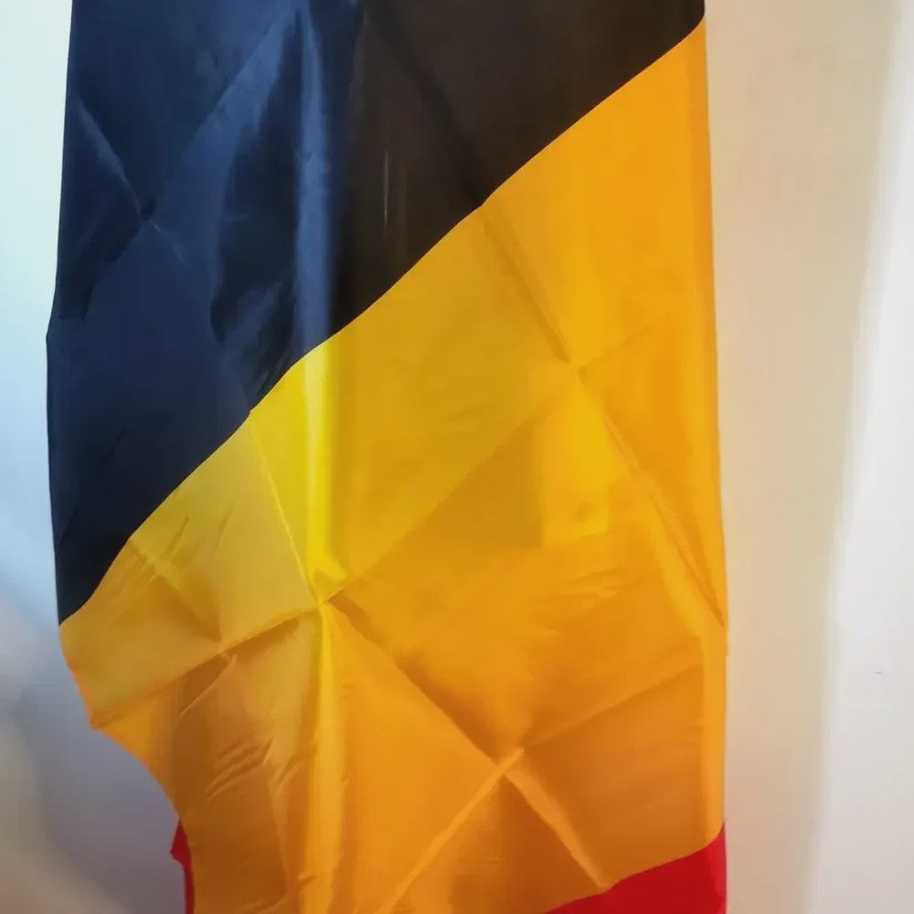 Belgische Vlag 90x150cm Premium Polyester - Duurzaam & Dubbel Gestikt