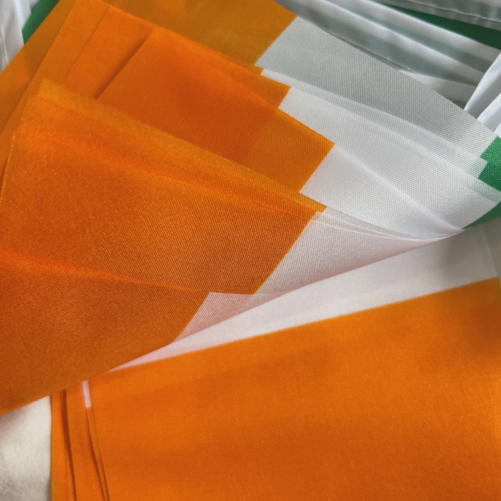 Ierse Vlaggetjes Slinger - Groen, Wit, Oranje - Feestdecoratie & St. Patrick's Day