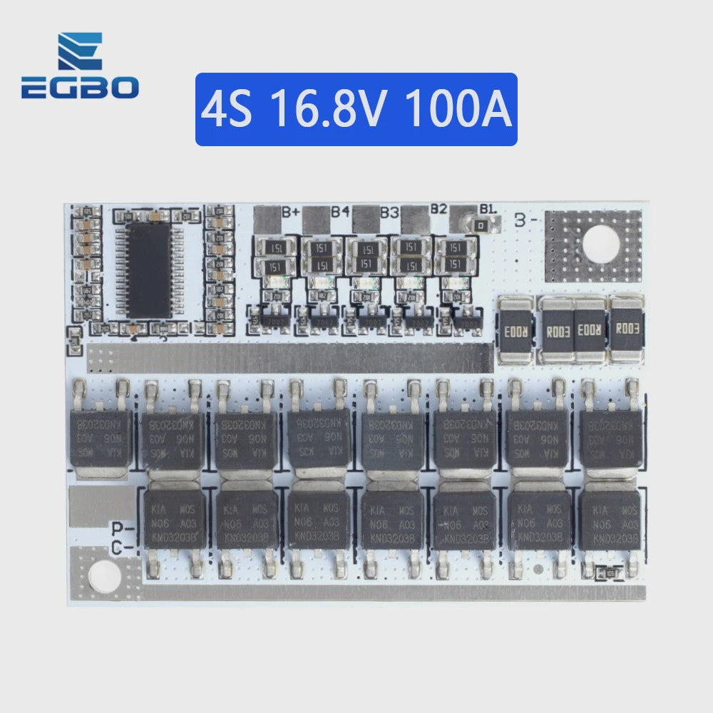100A BMS Beschermingsbord voor 3S/4S/5S Li-ion Batterijen (12.6V-21V)
