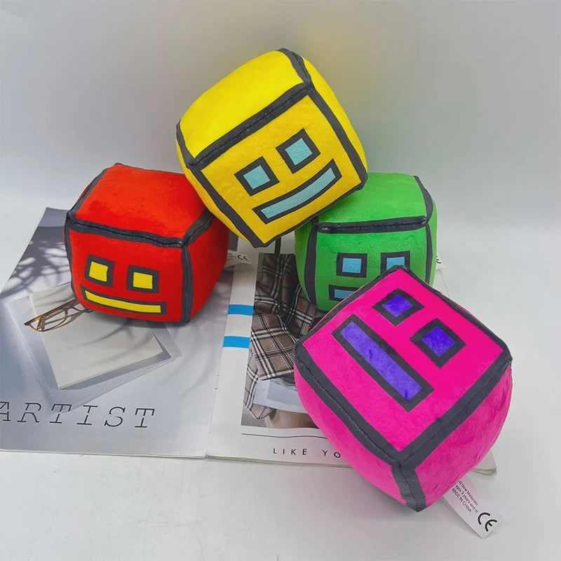 Geometry Dash Pluche Speelgoed - 12cm Zachte Knuffel Pop voor Kinderen & Fans
