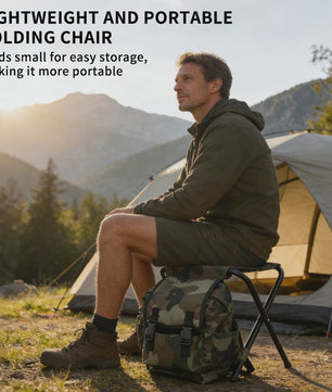 Draagbare Rugzak met Stoel: Multifunctioneel voor Vissen, Camping & Reizen