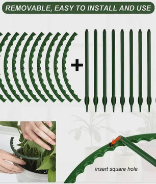 Plantensteun Stokken Set - Groen Plastic - Voor Bloemen & Planten