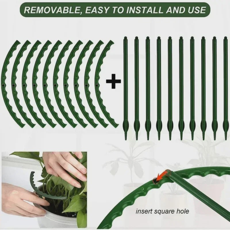 Plantensteun Stokken Set - Groen Plastic - Voor Bloemen & Planten