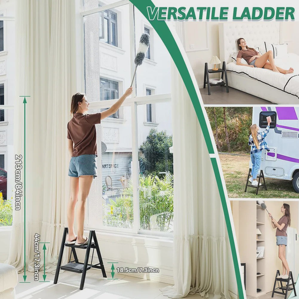 Robuuste Opvouwbare Keukenladder - 150 kg Draagvermogen, Antislip, Compact & Veilig