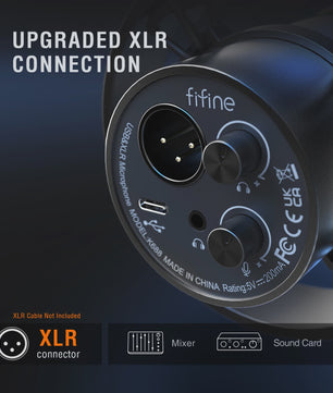 FIFINE K688 XLR & USB Dynamische Microfoon met Monitoring en Gain Control