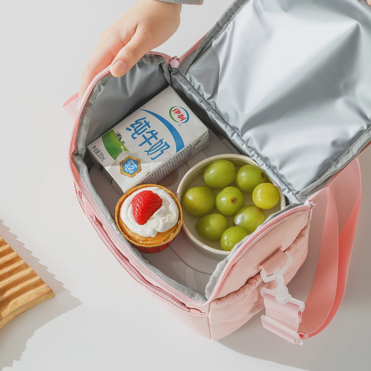 Stijlvolle Nylon Lunchtas - Draagbare Geïsoleerde Lunchbox voor Dames | Houd uw Maaltijd Vers