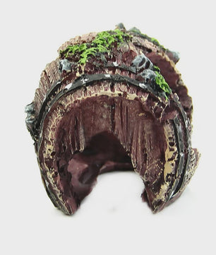 Resin Aquarium Ornaments Decorations Artificial Barrel Cave Landscaping Accessories For Fish Tank Aquarium Decoration Background