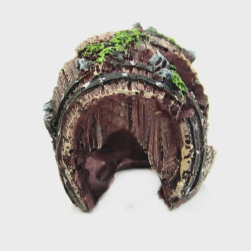 Resin Aquarium Ornaments Decorations Artificial Barrel Cave Landscaping Accessories For Fish Tank Aquarium Decoration Background