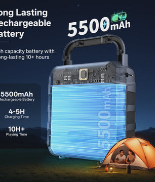 T18 Draagbare Bluetooth Speaker met Microfoon, LED Licht & Karaoke Functie