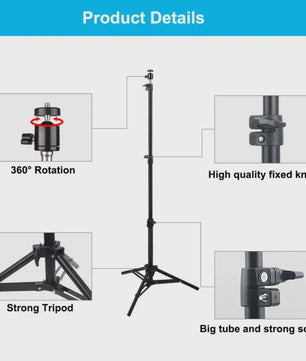 DITONG Uitschuifbare Projector Statief & Lichtstatief - 160cm Hoog - Voor Magcubic HY300Pro/HY320mini
