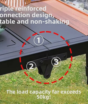 Aluminium IGT Campingtafel - Opvouwbaar, Ultralicht & Draagbaar voor Buiten BBQ