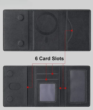 Magnetische Kaarthouder voor iPhone - PU Leer, Magsafe Compatibel
