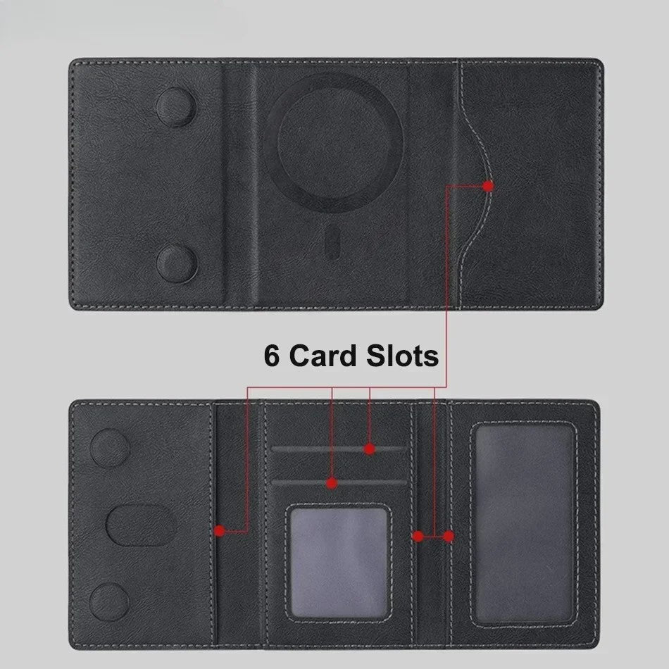 Magnetische Kaarthouder voor iPhone - PU Leer, Magsafe Compatibel