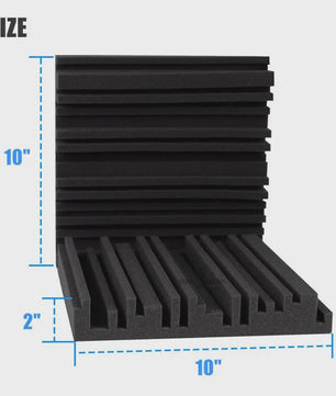 24x Akoestisch Schuim Panelen 25x25x5cm - Geluidsabsorberend & Geluidsisolatie