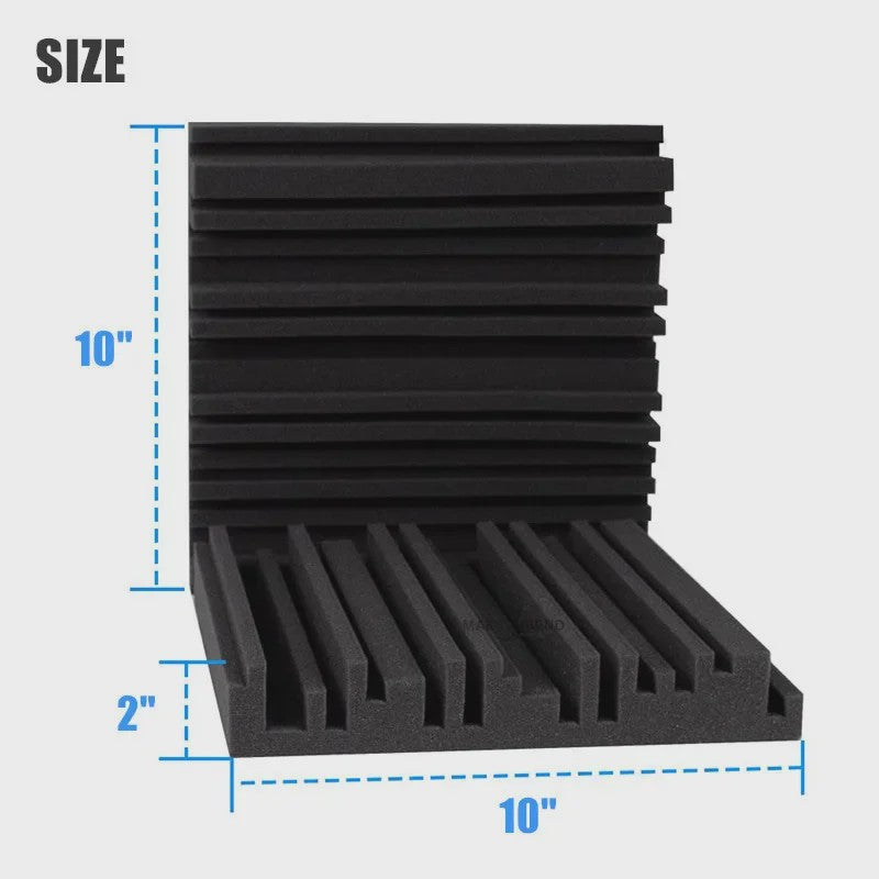 24x Akoestisch Schuim Panelen 25x25x5cm - Geluidsabsorberend & Geluidsisolatie