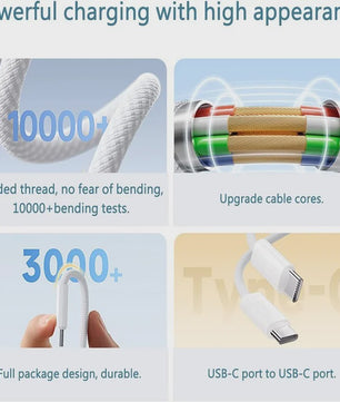 60W PD USB-C naar USB-C Snellader Kabel - Duurzaam & Snel Laden