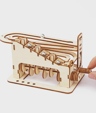 Houten Knikkerbaan 3D Puzzel - Mechanisch Modelbouw Kit voor Volwassenen & Tieners