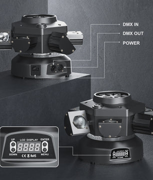 Krachtige 150W Moving Head DJ Lichtshow met 6 Armen - RGBW LED, DMX512 voor Feest, Bruiloft & Disco