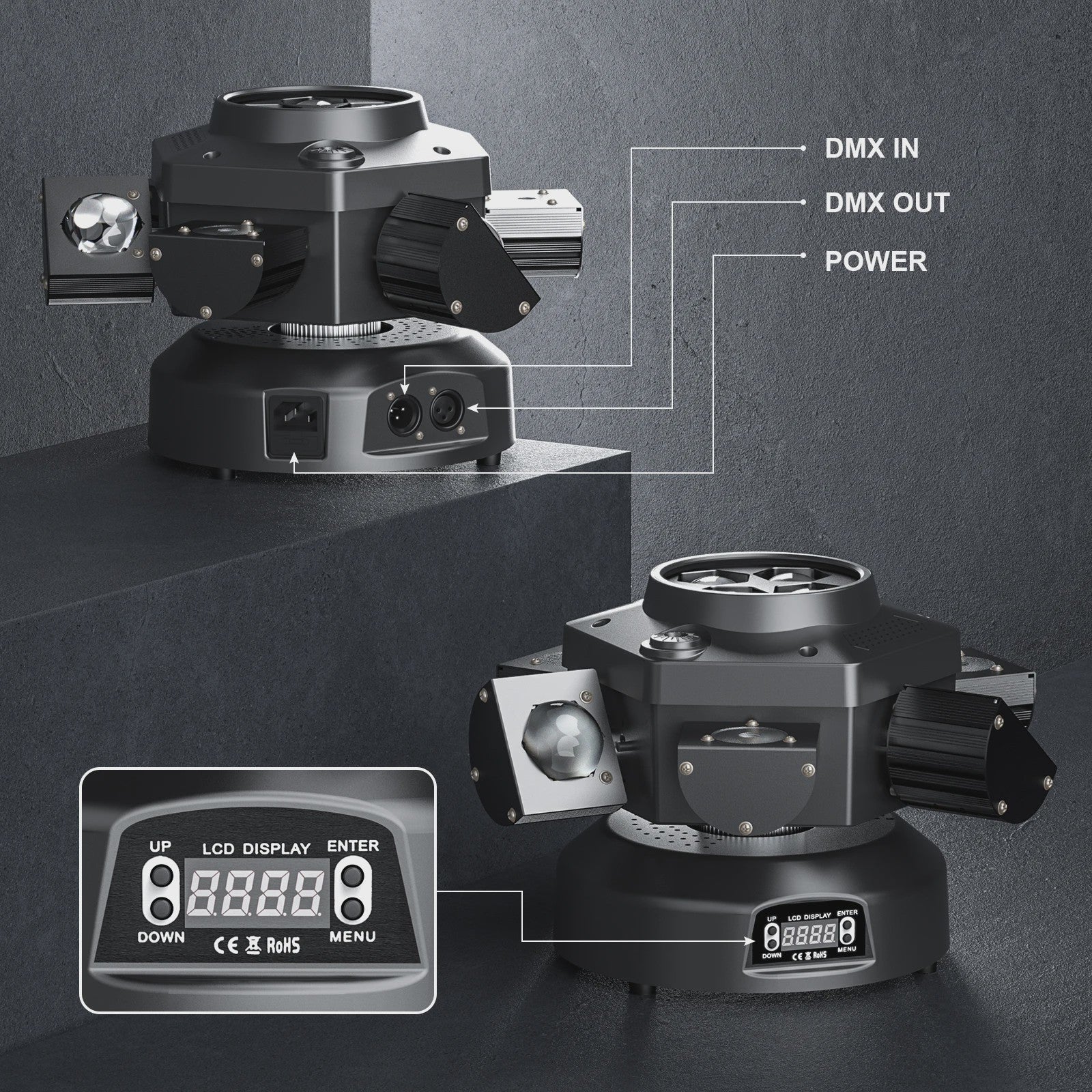 Krachtige 150W Moving Head DJ Lichtshow met 6 Armen - RGBW LED, DMX512 voor Feest, Bruiloft & Disco