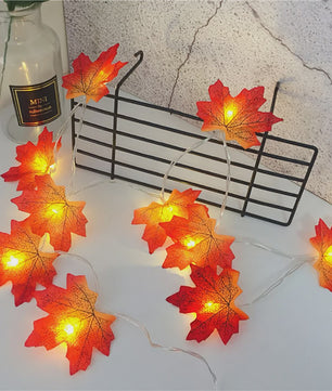 LED Slinger met Kunst Maple Bladeren - 2/3/6M - Halloween, Kerst & Thanksgiving Decoratie