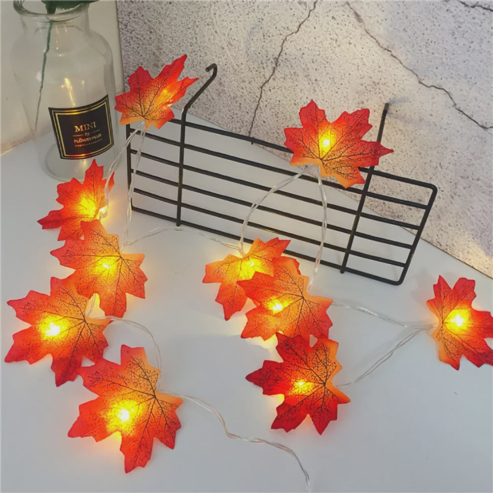 LED Slinger met Kunst Maple Bladeren - 2/3/6M - Halloween, Kerst & Thanksgiving Decoratie
