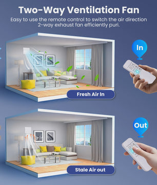 Bathroom Kitchen Extractor Fan Remote Control Multifunction Max 5.7W 3 Speeds DC Motor Check Valve Timer 100mm