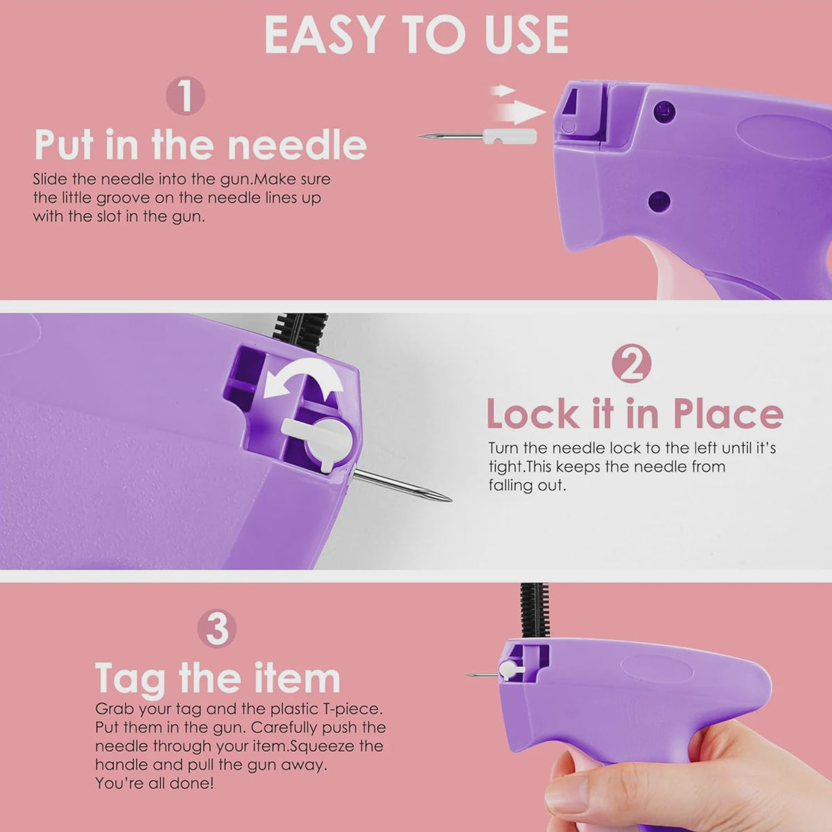 Snelle Kleding Tagging Gun: Mini Naai- en Hemden Tool voor Directe Reparaties