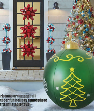 24 Inch Opblaasbare Kerstbal met LED Verlichting - XL Tuindecoratie