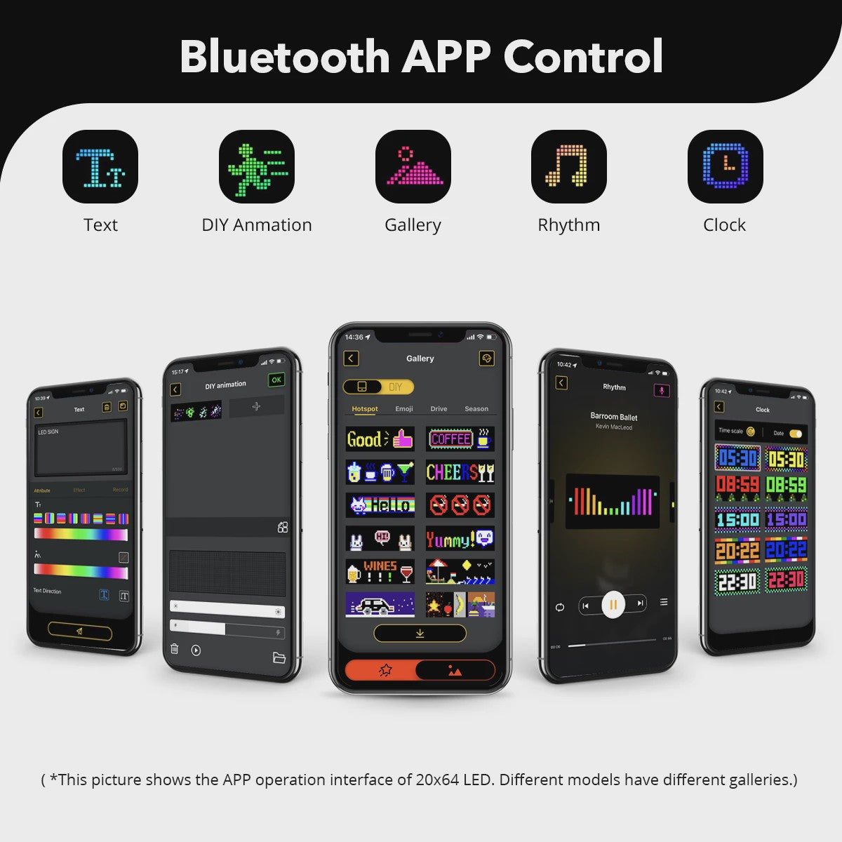 Flexibel 16x96 LED Matrix Pixel Paneel met Bluetooth App Controle - Programmeerbaar Verlichtingsbord