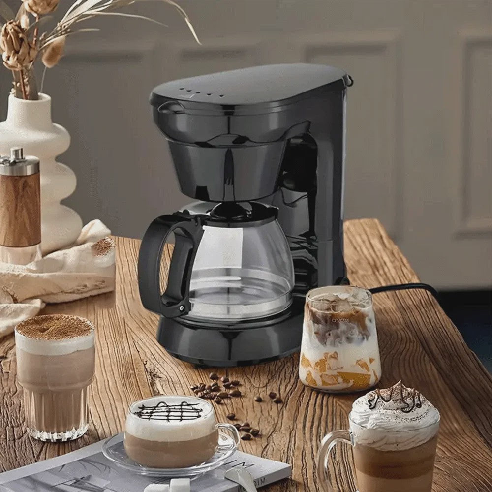 Compacte Koffiezetter 750ml (4-6 kopjes) met Uitneembare Trechter & Papierloos Filter - Ideaal voor Thuis, Kantoor & Reis