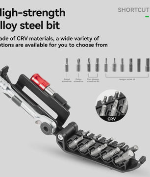 ROCKBROS Compacte Fiets Reparatieset met Ratel Sleutel en Bits