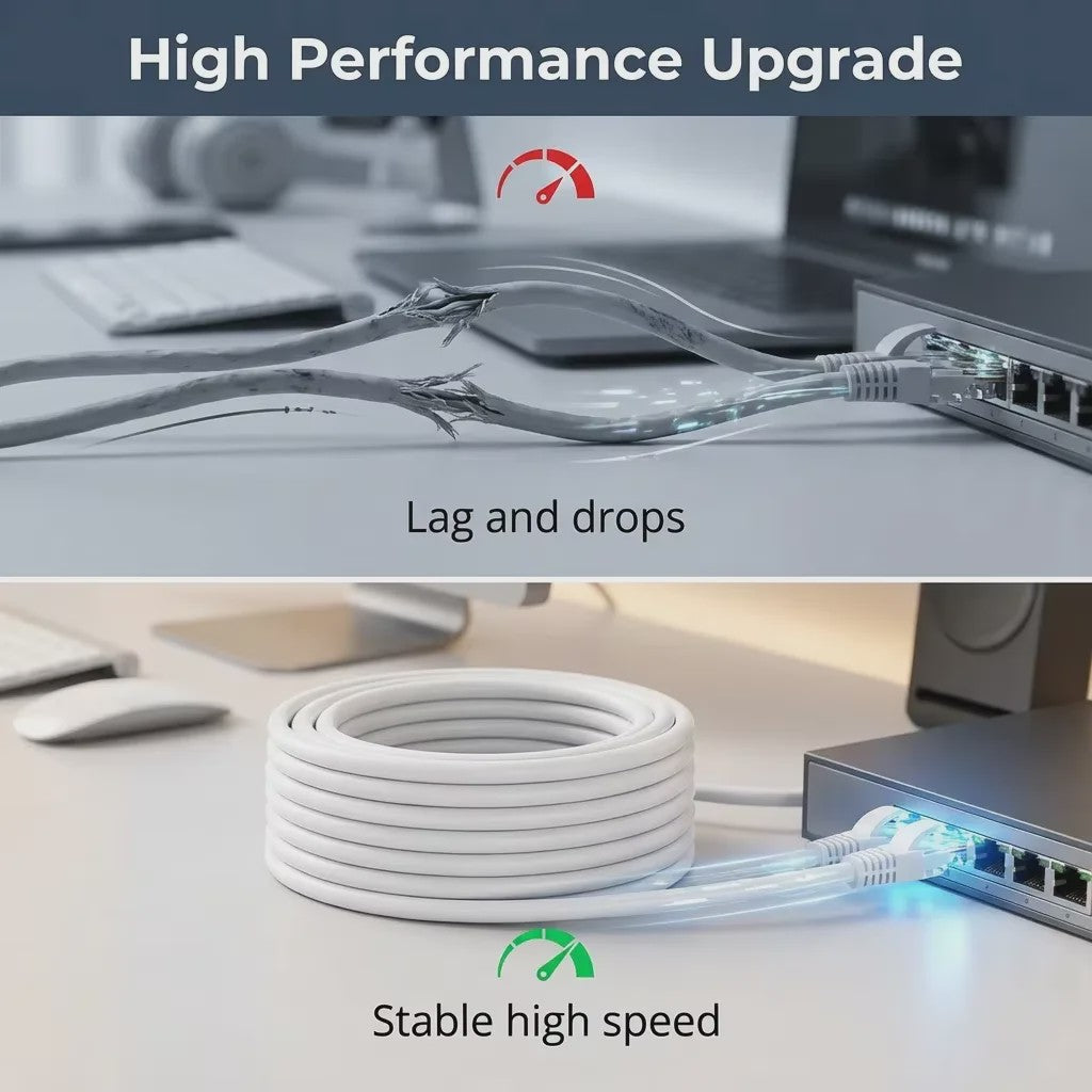 Cat6 Ethernet Kabel UTP RJ45 - 1000Mbps Snelheid - Diverse Lengtes