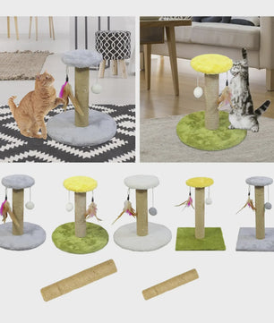 Kattenkrabpaal met Sisal Touw en Speeltjes - Beschermt uw Meubels