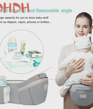 Ergonomische Baby Draagzak - 4 Seizoenen, Verstelbaar, Heupstoeltje & Multifunctioneel