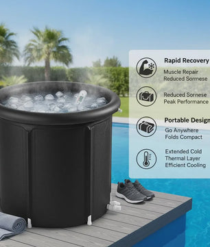 Draagbare Opblaasbare Cold Plunge Tub - 85x75cm, 330L - Ideaal voor Atleten & Herstel