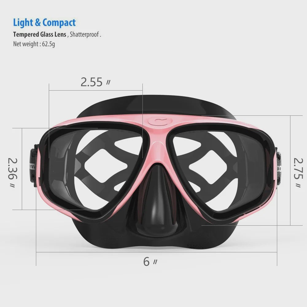 COPOZZ 2025 Duikmasker Set met Snorkel - Anti-Condens, Verstelbaar, Volwassenen