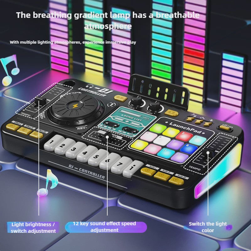 Kinder DJ Mixer met Microfoon, Piano Keyboard & Bluetooth - Interactief Muziekspeelgoed