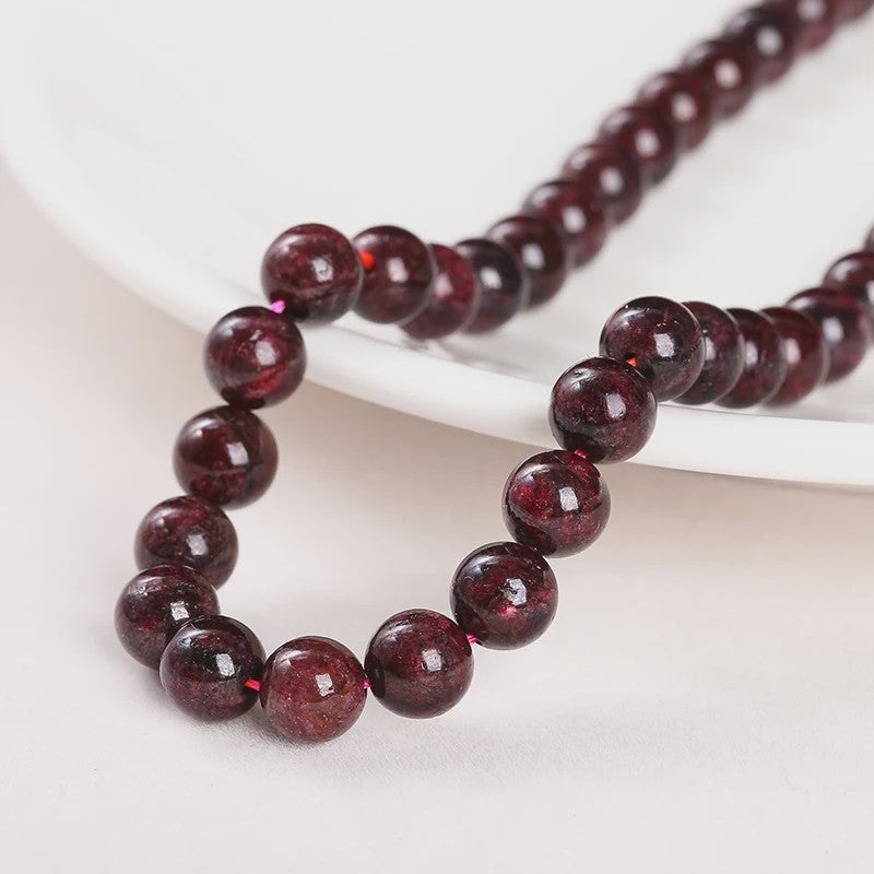 Natuurlijke Donkerrode Granaat Kralen Rond - 4-10mm - Sieraden Maken DIY Ketting Armband