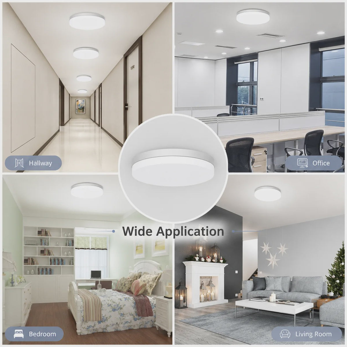 Ultra-dunne Ronde LED Plafondlamp Waterdicht Flush Mount 6500K Daglicht