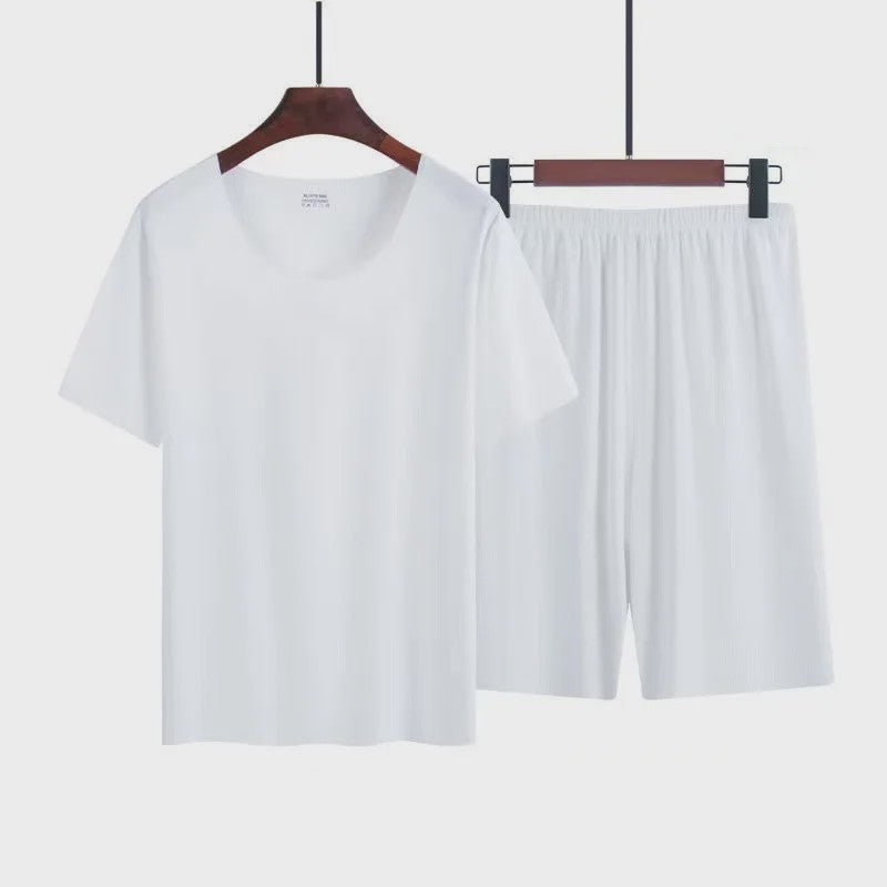 Heren Pyjama Set: IJssilke Korte Mouw & Short - Zomer Comfort
