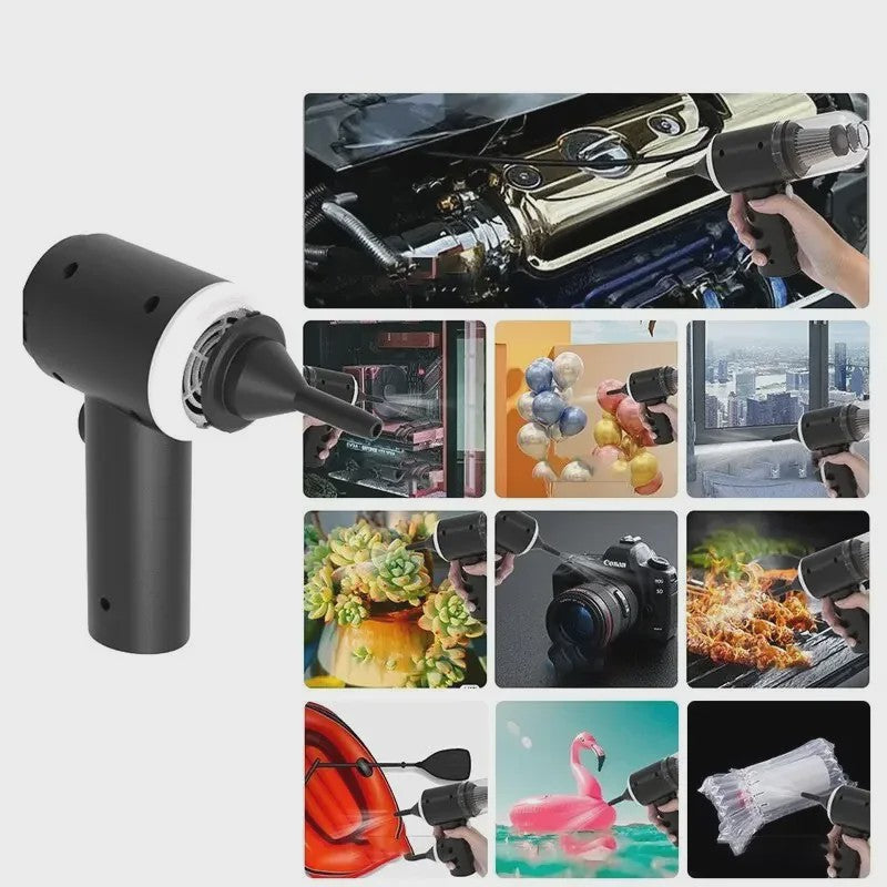 Draadloze Auto Stofzuiger 9000Pa - Krachtige Mini Stofzuiger, USB Oplaadbaar, Nat & Droog Gebruik