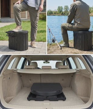 Draagbaar Camping Toilet met Deksel & Toiletrolhouder - Noodtoilet voor Reizen, Kamperen, Auto, Kind & Volwassene