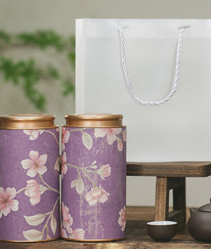 Decoratieve Theeblik met Bloemenprint - Afsluitbare Opbergbus voor Thee