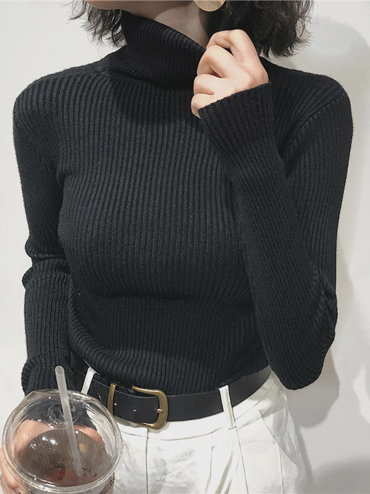 Dames Gebreide Turtleneck Trui - Slim Fit Koreaans Stijl | Herfst & Winter Collectie