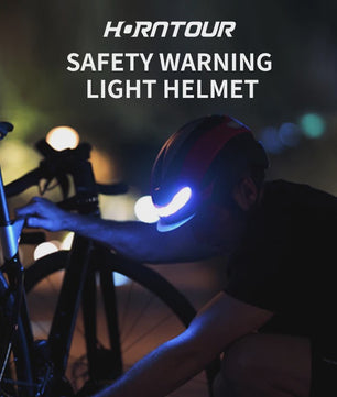 Fietshelm Volwassenen met LED Verlichting, Knipperlichten & Magnetische Vizier
