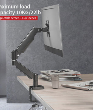 Verstelbare Monitorarm Bureauhouder voor 17-32 inch Schermen | 10KG | Klem & Doorvoertule